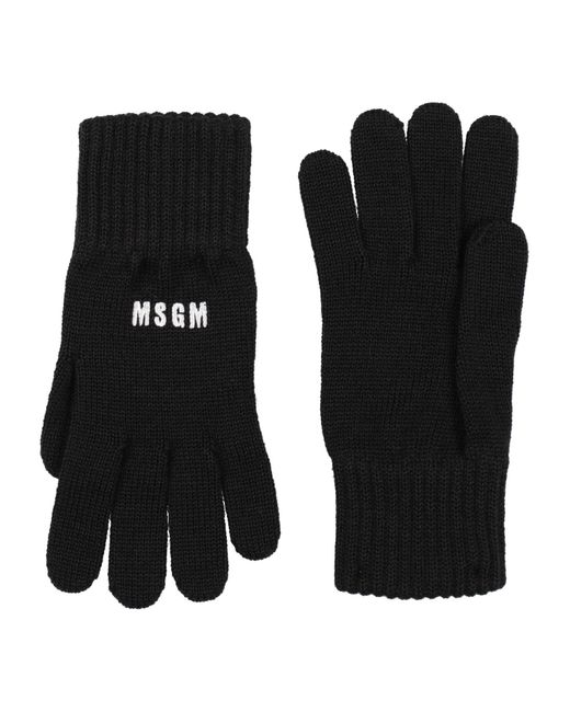 MSGM Black Gloves