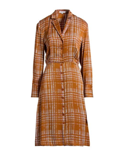 Equipment Brown Midi Dress