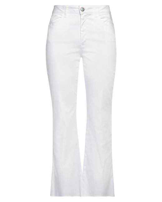 Shaft White Pants Cotton, Elastane
