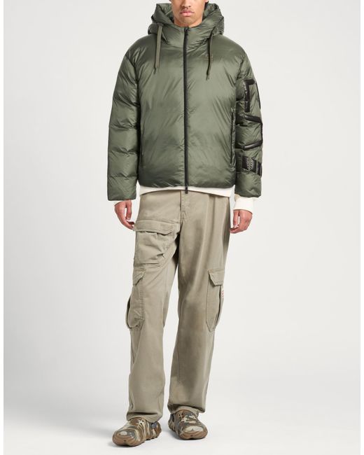 EA7 Green Puffers for men
