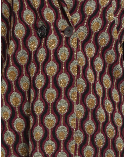 Maliparmi Brown Burgundy Blazer Viscose, Polyester, Lurex