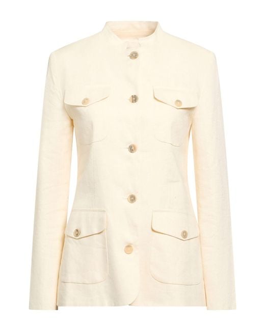 Semicouture Natural Jacket Linen, Polyester