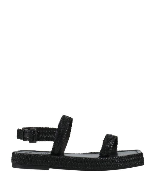 St. Agni Black Sandals