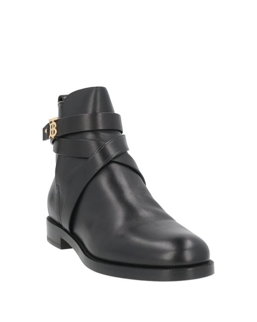 Burberry Black Ankle Boots Leather