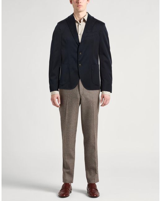 Drumohr Blue Blazer Cotton, Elastane for men