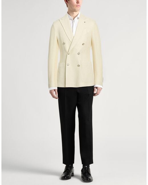 Tagliatore Natural Ivory Blazer Cotton for men