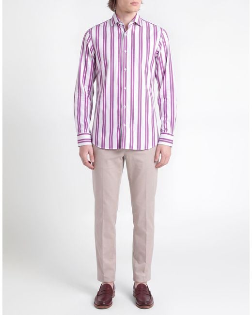 Moorer Pink Shirt Cotton for men
