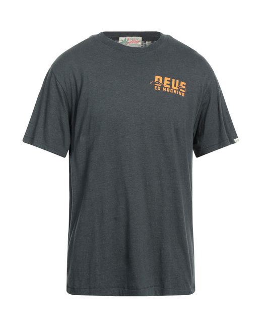 Deus Ex Machina Gray Steel T-Shirt Hemp, Cotton for men
