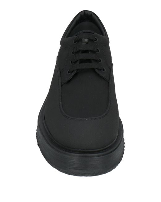 Hogan Black 3R Lace-Up Shoes Leather, Textile Fibers for men