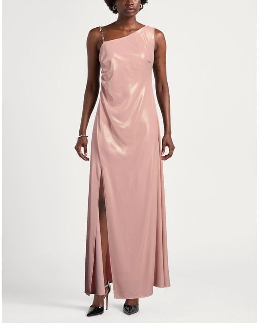 Siste's Pink Maxi Dress Polyester, Elastane