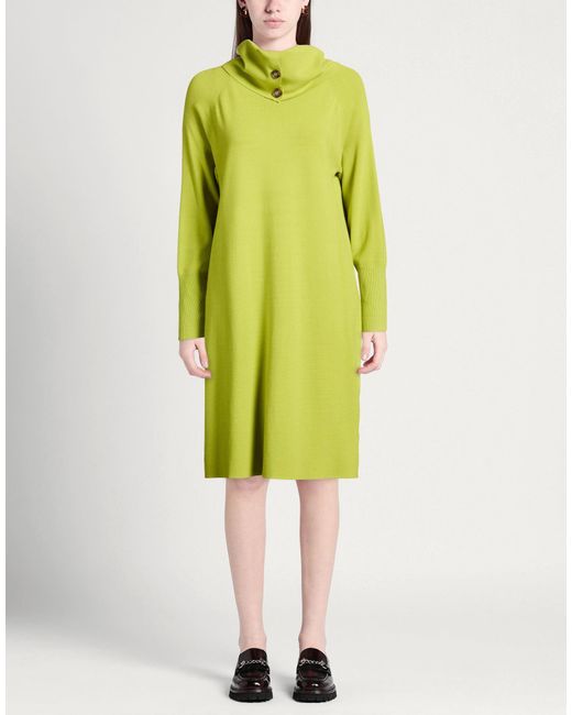 Elena Miro Green Lime Midi Dress Viscose, Polyester