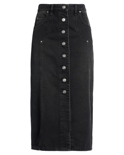 Isabel Marant Black Denim Skirt Cotton