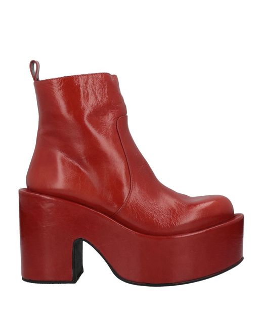 Paloma Barceló Red Ankle Boots