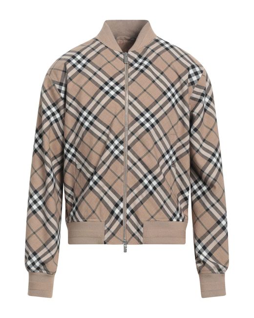 Burberry Gray Jacket Polyester, Wool for men