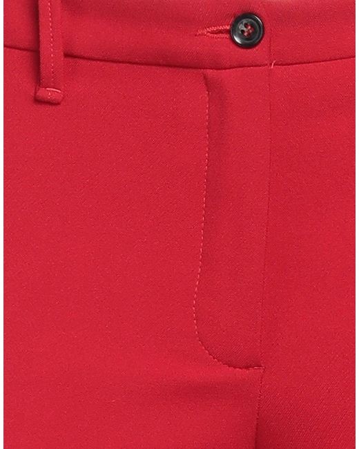 JADICTED Red Pants Polyester, Viscose, Elastane