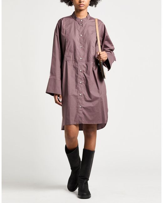 Acne Purple Mini Dress Cotton, Elastane
