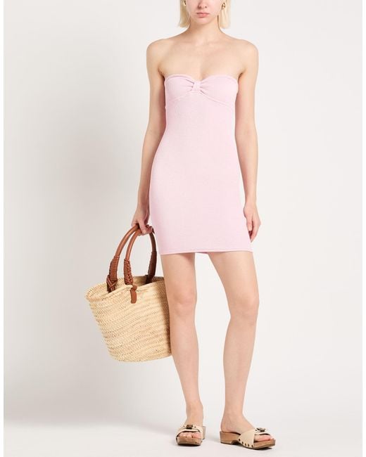 Reina Olga Pink Mini Dress Polyamide, Elastane