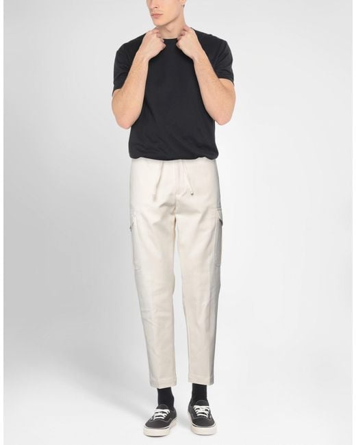 BRO-SHIP White Pants Cotton, Elastane for men