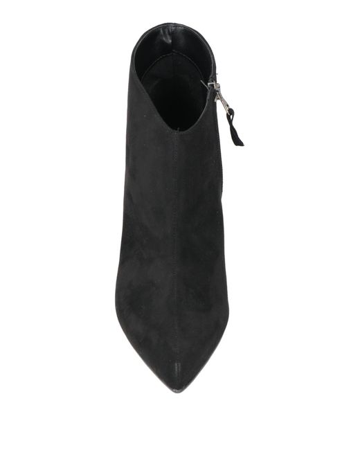 Divine Follie Black Ankle Boots Textile Fibers