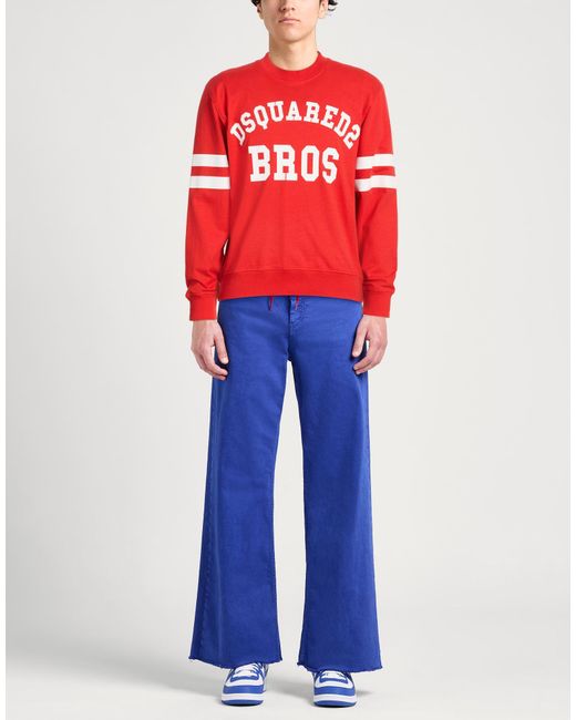 DSquared² Red Sweatshirt Cotton for men