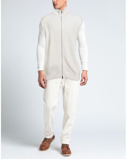 Seven Gauge White Cardigan for men