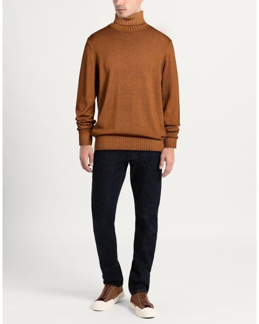 FILIPPO DE LAURENTIIS Brown Turtlenecks for men