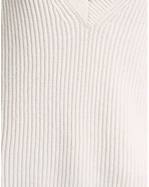 Eleventy White Sweater Wool, Viscose, Cashmere