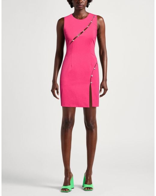 Chiara Ferragni Pink Mini Dress Cotton, Polyamide, Elastane