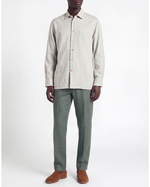 Kiton White Light Shirt Cotton for men