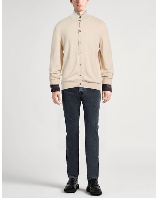 Fedeli Natural Cardigan Cashmere for men