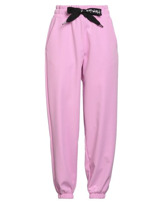 Gaelle Paris Pink Pants Polyester, Elastane