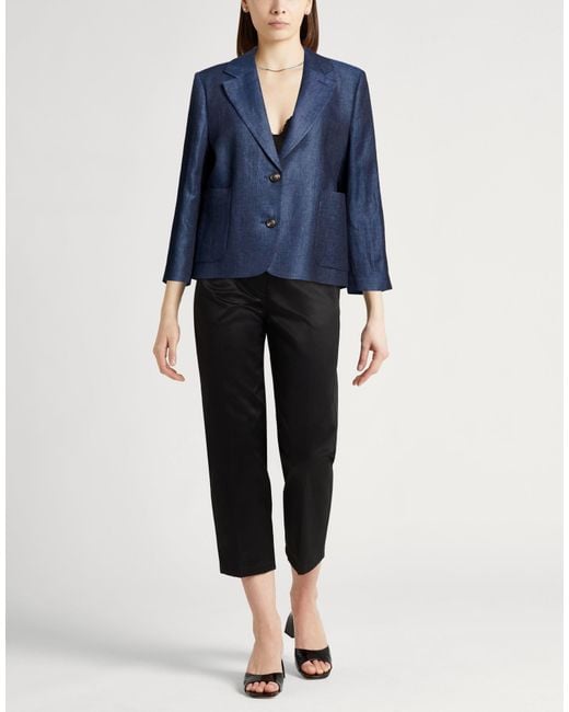 Peserico Blue Blazer Linen