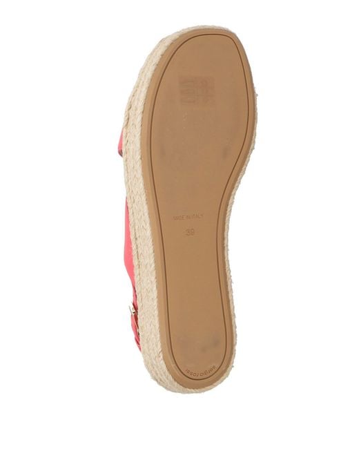 Sergio Rossi Pink Espadrilles Leather