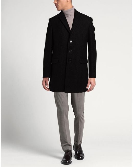 MARCIANO BY GUESS Black Coat Wool for men