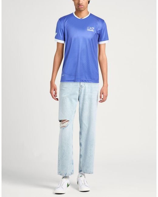 EA7 Blue T-Shirts for men