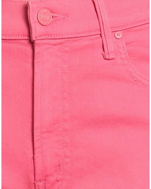 Mother Pink Jeans Cotton, Polyester, Elastane