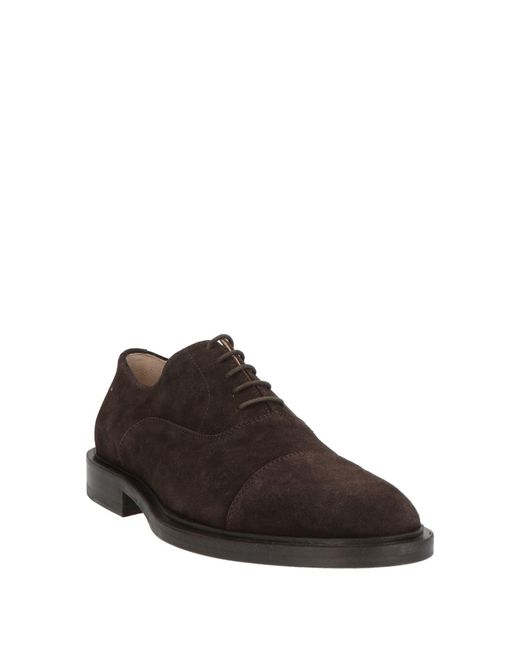 Testoni Brown Lace-Up Shoes Leather for men