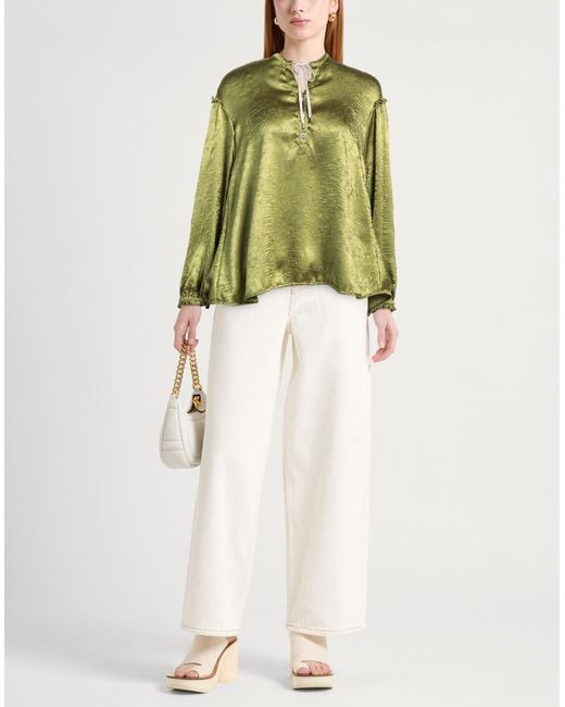 High Green Military Top Polyester