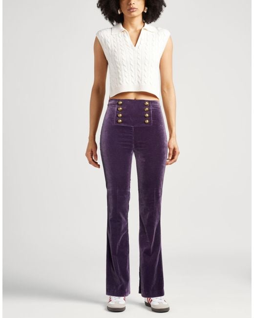 Elisabetta Franchi Purple Trouser