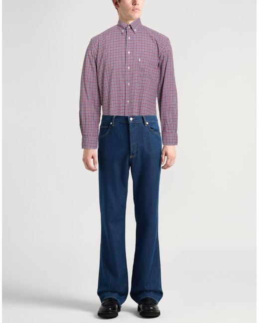 Barbour Purple Shirt Cotton for men