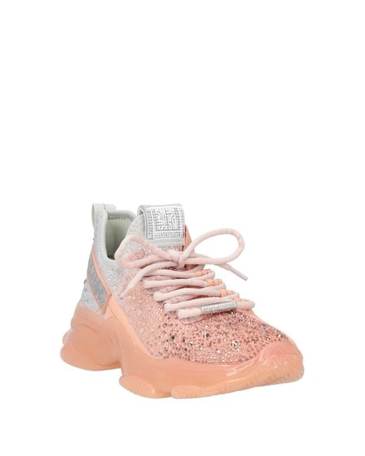 Steve Madden Pink Mistica Rhinestone-embellished Chunky-sole Woven Trainers