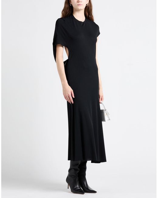 Jacquemus Black Salerno Asymmetric Open-Back Stretch-Jersey Midi Dress