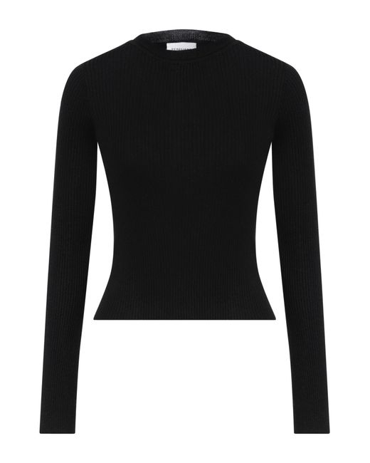Scaglione Black Sweater Merino Wool, Silk, Cashmere