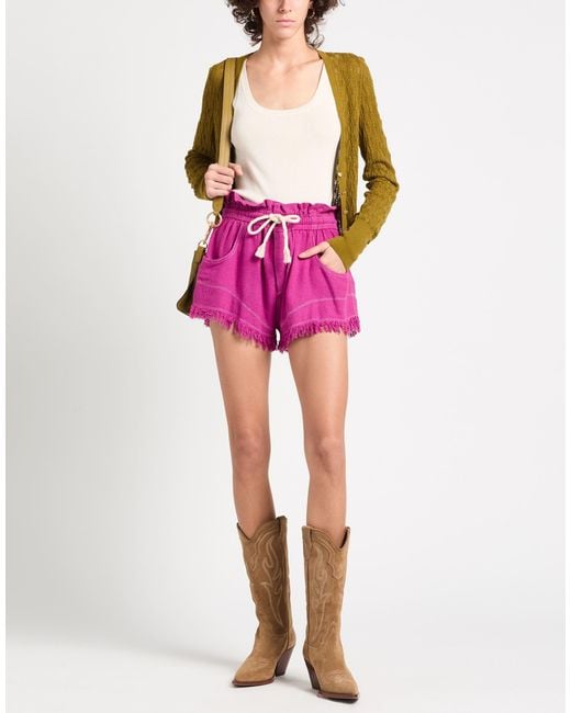 Isabel Marant Purple Mauve Shorts & Bermuda Shorts Silk, Polyester