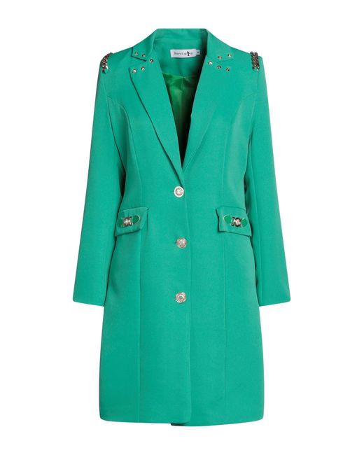 MARÇI by GIL SANTUCCI Green Jacke, Mantel & Trenchcoat