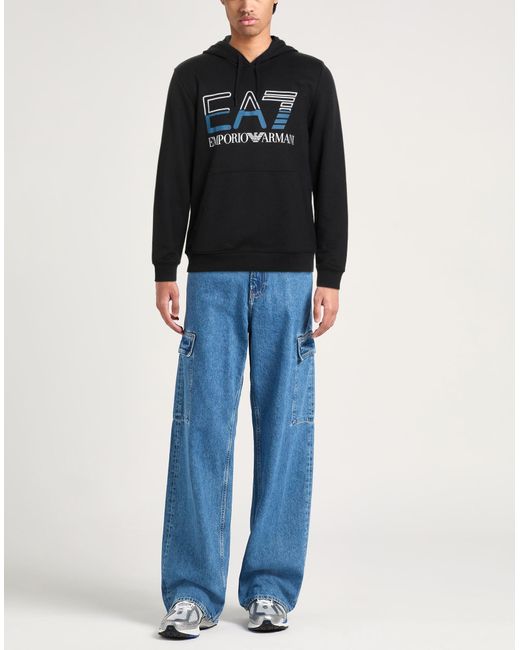 EA7 Black Sweatshirts for men