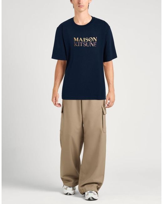 Maison Kitsuné Blue T-Shirts for men