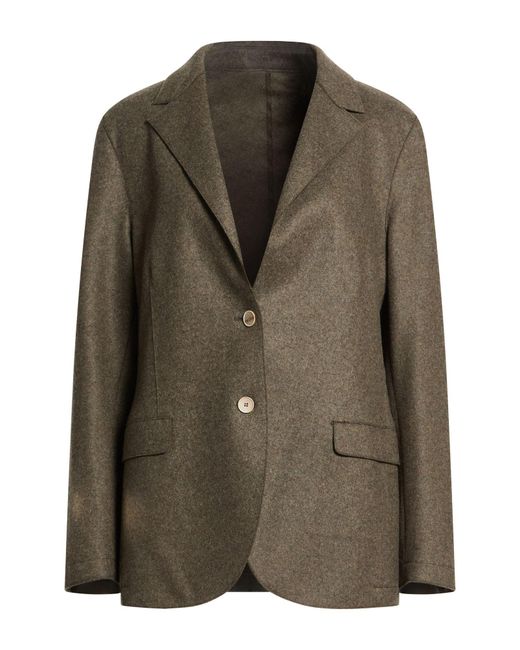 Eleventy Green Blazer Wool, Polyamide