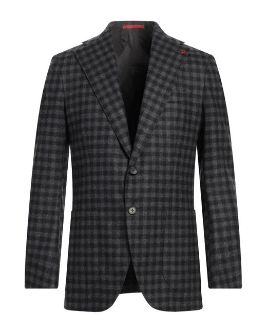 Isaia Black Blazer for men