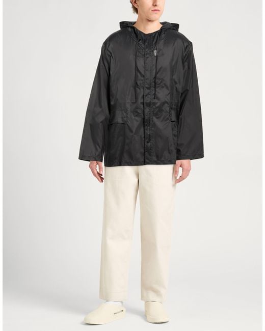 Bark Black Overcoat & Trench Coat for men